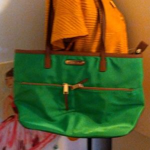 NWOT Michael Kors Green and Brown Purse